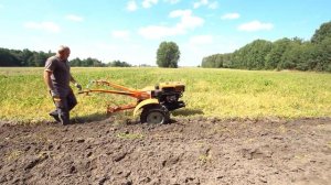 Мотоблоки Кентавр 1080Д и 1081Д  в работе с плугом и почвофрезой