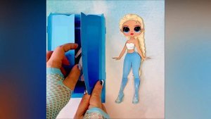 Бумажная Кукла ОМГ Перевоплощается в Эльзу - Идеи из бумаги DIY