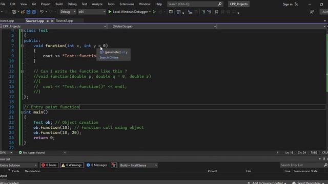Basics of C++, Function overloading, default arguments in CPP