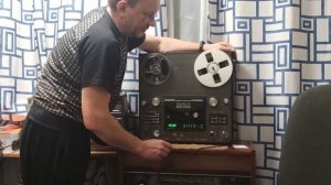 Процесс записи на магнитофон Олимп 005