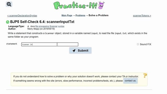 Java Practice It || 6.4 scannerInputTxt || file processing, scanner, syntax смотреть онлайн