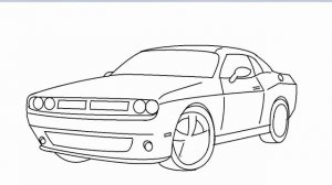 how to draw a Dodge Challenger in Paint| нарисовать Додж челленджер