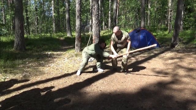 ПРИКЛАДНОЙ РУКОПАШНЫЙ БОЙ. Против палки и атак ножом. Обучающая работа на ЛЕТНИХ СБОРАХ. 2020 смотреть онлайн