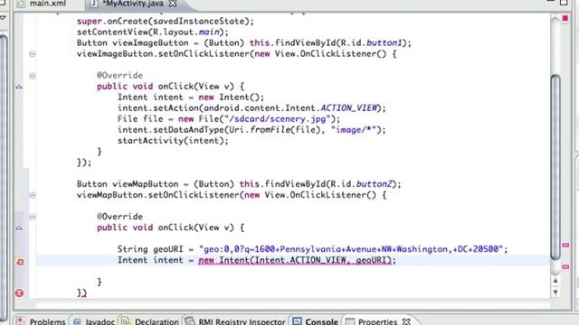 Android Tutorial 3: Working with Intents смотреть онлайн