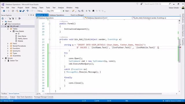 Learn C#: 02-01. SQL Database Insertion and Reading in C# (Urdu)
