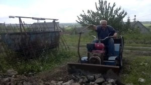 мини трактор из мотоблока МБ-90, 2000-го года выпска ещё одна работа щотвалом