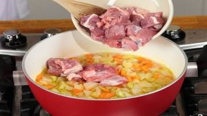 Лапша с говядиной и овощами