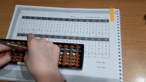 Решение отрицательных чисел на абакусе