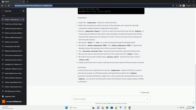Python Windows subprocess and bufsize