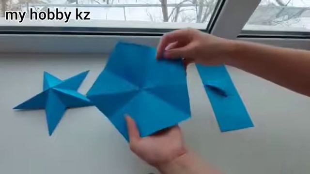 Жұлдыз жасау.Звёздочка из бумаги. Қағаздан жасалған заттар. Қазақша қолөнер. смотреть онлайн