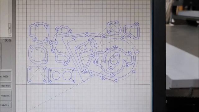 Асбесткартон ГБЦ Асбест листовой раскрой инструментом EOT-4mm смотреть онлайн