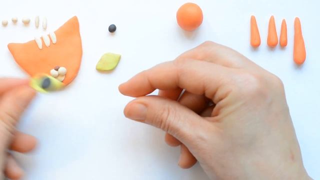 Лепка из пластилина. Как слепить кота. Рыжий маленький котик. Clay cat. смотреть онлайн