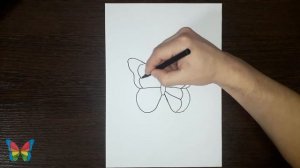 Как нарисовать Бабочку и раскрасить фломастерами / Урок рисования для детей / how to draw Butterfly