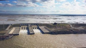 Шапсугское водохранилище , вернее то, что на его месте сейчас, в феврале 2022