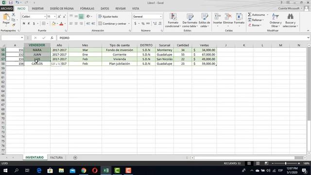 Inventarios y factura en el Excel 2021 BuscarV смотреть онлайн