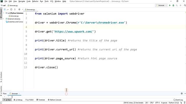 Selenium python tutorial 3 - Selenium  webdriver(browser) commands [2020]