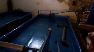Донный слив воды в УЗВ для австралийского красноклешневого рака.Басейн из пленки своими руками