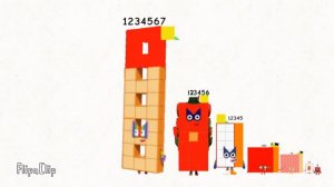 Numberblocks 1 sneeze to 12 , 123 , 1234 , 12345 , 123456 , 1234567 , 12345678 , 123456789