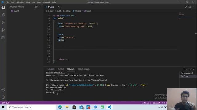 User Input in VS Code with Code Runner|| INTEGRATED TERMINAL || || Visual Studio Code