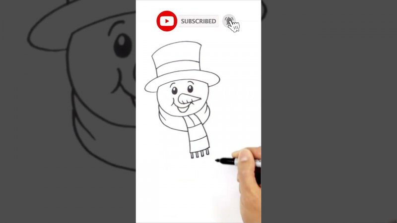 Как нарисовать снеговика | How to Draw a Snowman