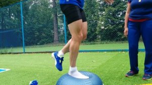 Упражнение на полусфере. Мышцы ног