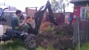 самодельный экскаватор(Кулибин- самоделка)