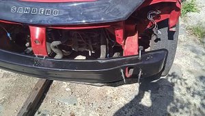 Sandero I 2009 устанавливаем усилитель бампера без сварочного аппарата