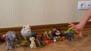 Филипп показывает коллекцию игрушечных животных