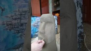 Истукан Моаи/Своими руками/из цемента/idol moai do it yourself #diy #поделки #своимируками