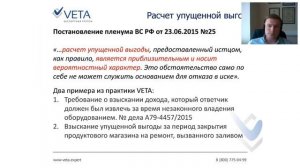 Вебинар: "Взыскание и расчёт упущенной выгоды"