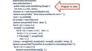 Selection Sort Java Programming Lesson 42