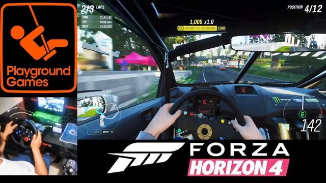 Forza Horizon 4- Ford fiesta RX43 Logitech G29 w/ shifter- cockpit view смотреть онлайн