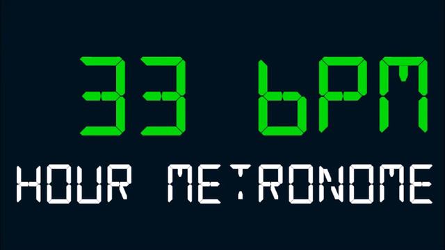33 BPM (Beats Per Minute) Hour Metronome смотреть онлайн