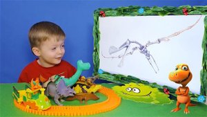 Детям про Динозавров  Угадай Скелет Динозавра ПТЕРОЗАВРЫ Кетцалькоатль Видео для Детей Сборник