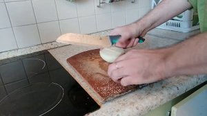 Нож сантоку из Ашана. Тест