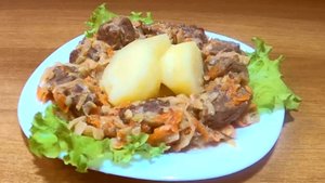 Аппетитный МЯСНОЙ ГУЛЯШ с капустой приготовим на ужин