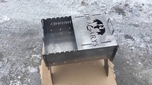 Разборный мангал с рисунками (обзор)