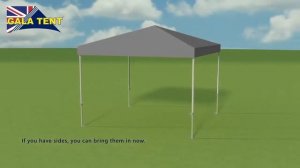 4m x 4m How To Erect A Grey Gala Tent Pro-50 Gala Shade Gazebo Assembly Instructions