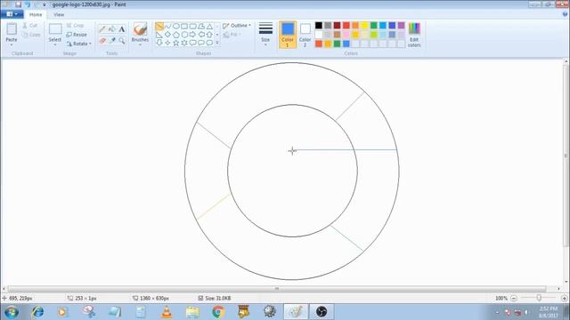 How to Draw Google logo in MS Paint from Scratch! смотреть онлайн