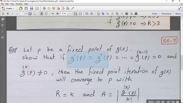 Ch2 Part 11 Proof for Speed of Convergence for Fixed Point Iteration смотреть онлайн