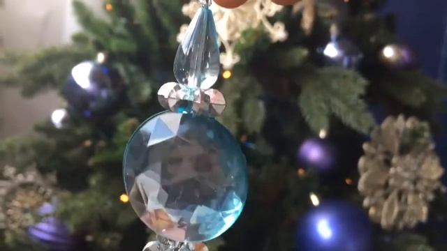 Подвеска на елку НЕБЕСНЫЙ ХРУСТАЛЬ, акрил, 20 см 40378