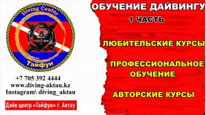 Дайвинг №1.Любительские курсы Профессиональное обучение Авторские курсы