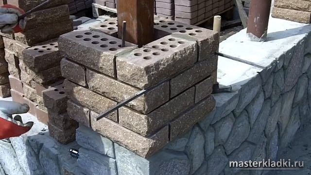 Кирпичная кладка столба. Полная технология и нюансы - [© masterkladki] смотреть онлайн
