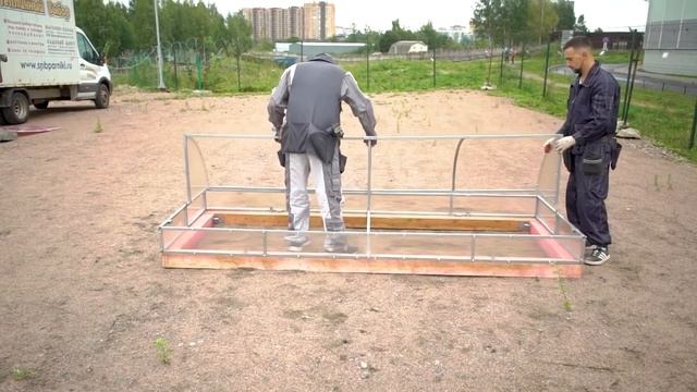 Сборка парника  "Хлебница 3 метра"