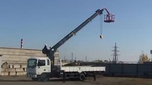 Работа крана манипулятора Hyundai HD120 с КМУ HIAB 160T 7 тонн