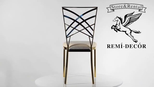 Видео обзор. Золотой стул "Хамелеон" из нержавеющей стали для банкетного зала для дома и ресторана смотреть онлайн