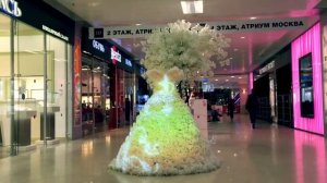 3D-mapping  на платье ТЦ Европейский Wedding dress 3d-mapping