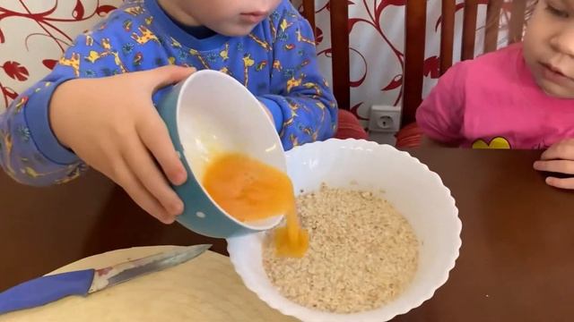 Овсяные оладьи с бананом