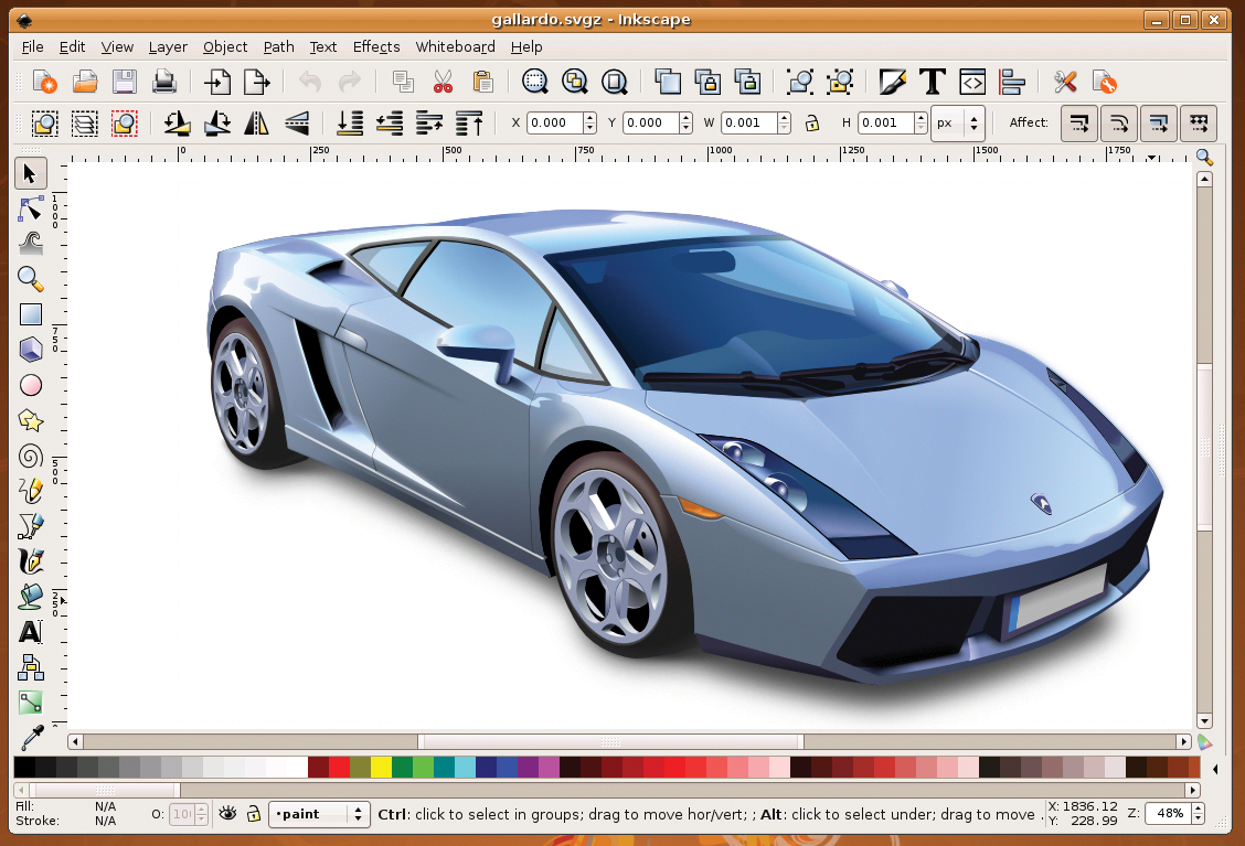 Inkscape контур из картинки