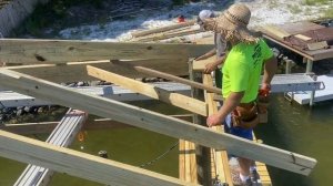 New boat house and dock installation